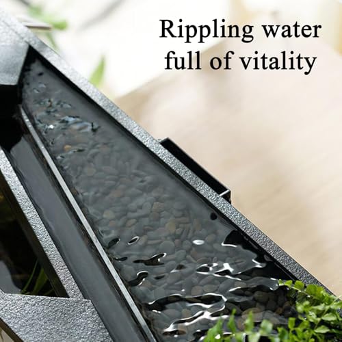 TINGLEY TROPICALS Small Fish Tank, Acrylic Clear Desk Aquarium, Compact Starter Kit with Filter, Built-In Air Pump System, 12.4x5.31x6.5inches Modern Tabletop Design for Home and Living Room Decor