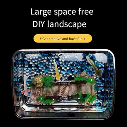 TINGLEY TROPICALS Clear Fish Tanks Axolotls Bowl For Desktops Clear Display Versatile Acrylic Tanks For Axolotls Newts