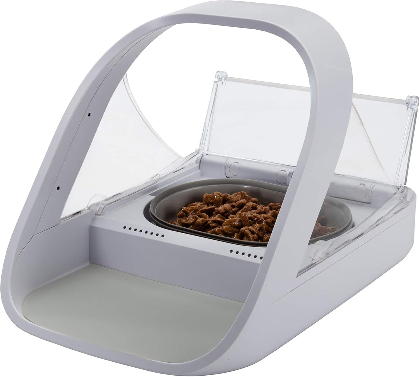 Sure Petcare SureFeed Microchip Pet Feeder Connect with Hub, RFID Collar Tags Compatible, Mobile App Control, for Wet and Dry Food, White, 4xC Cell Batteries Required, Not Included